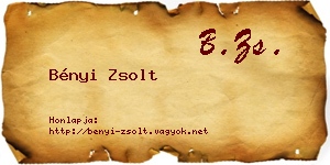 Bényi Zsolt névjegykártya