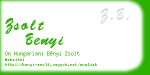 zsolt benyi business card
